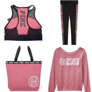 Victoria’s Secret PINK Pink Nation Bundle Limited Edition Soft Begonia Large NEW